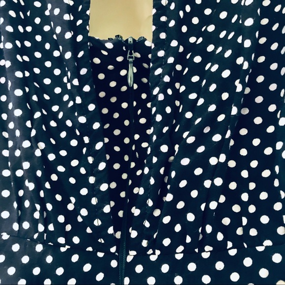 Nikibiki Navy Polka Dot Halter Dress Small • Keyhole Back - Picture 6 of 8